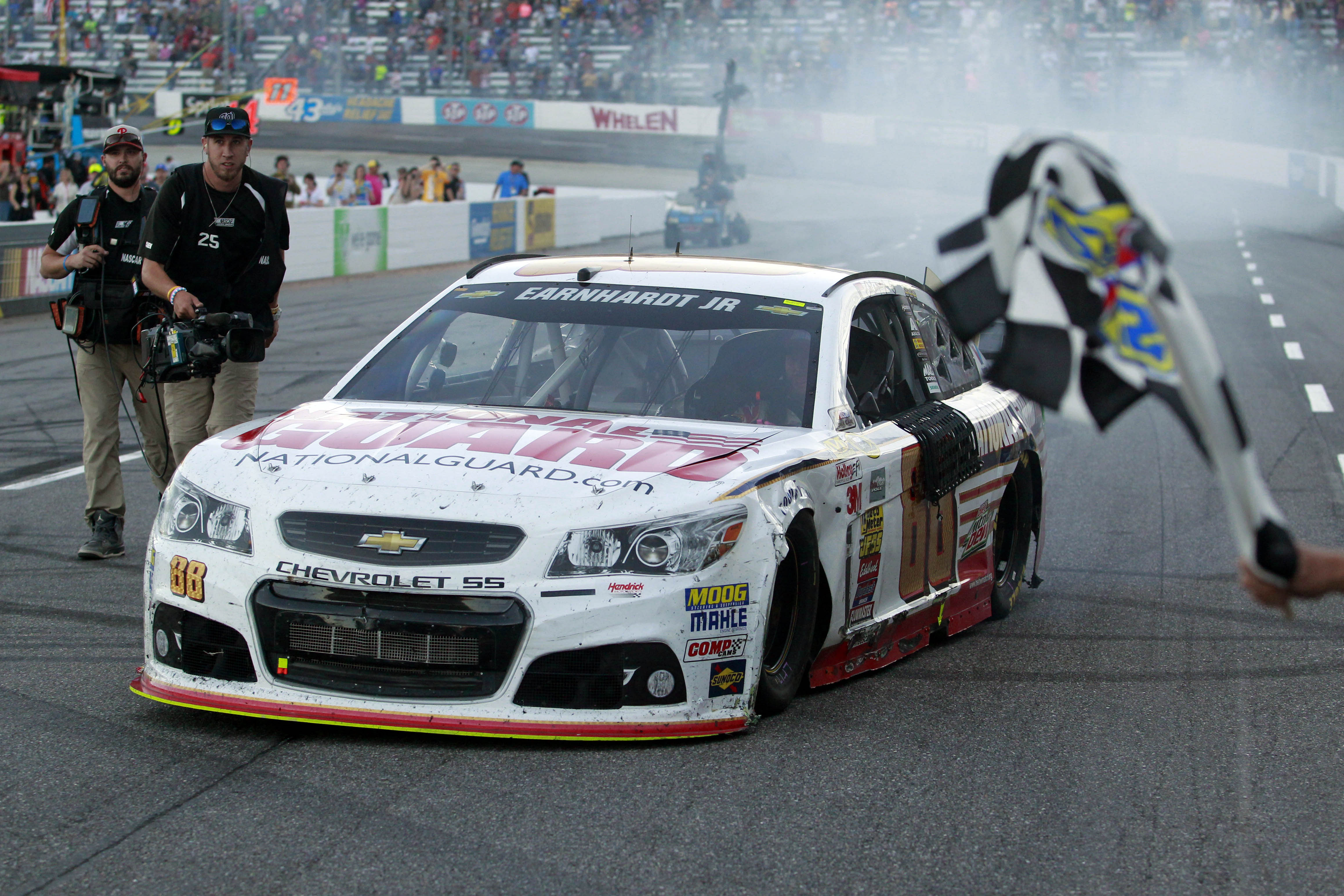 Dale Earnhardt Jr. drove the #88 Chevrolet to victory at Martinsville Speedway in 2014 - Source: Imagn